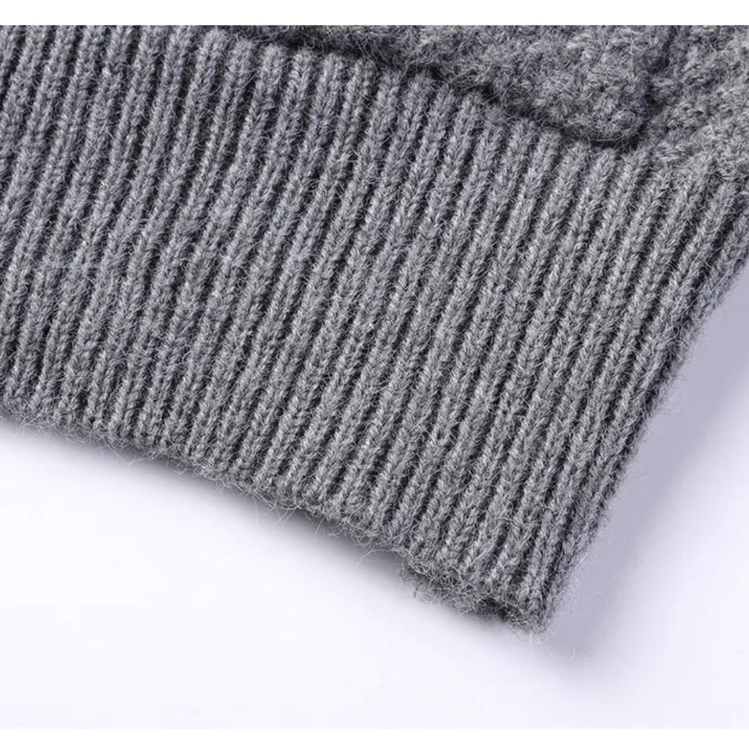 Cárdigan de Lana Trenzada