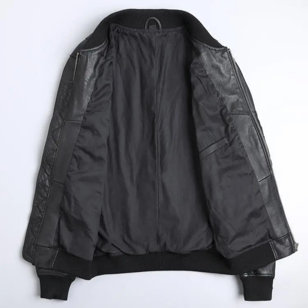 Chaqueta Bomber de Cuero Oslo