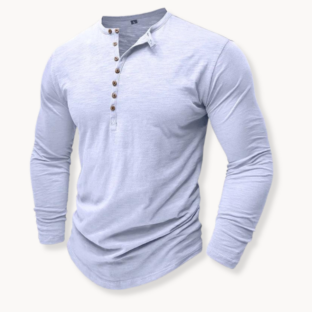 Henley classique en coton confortable