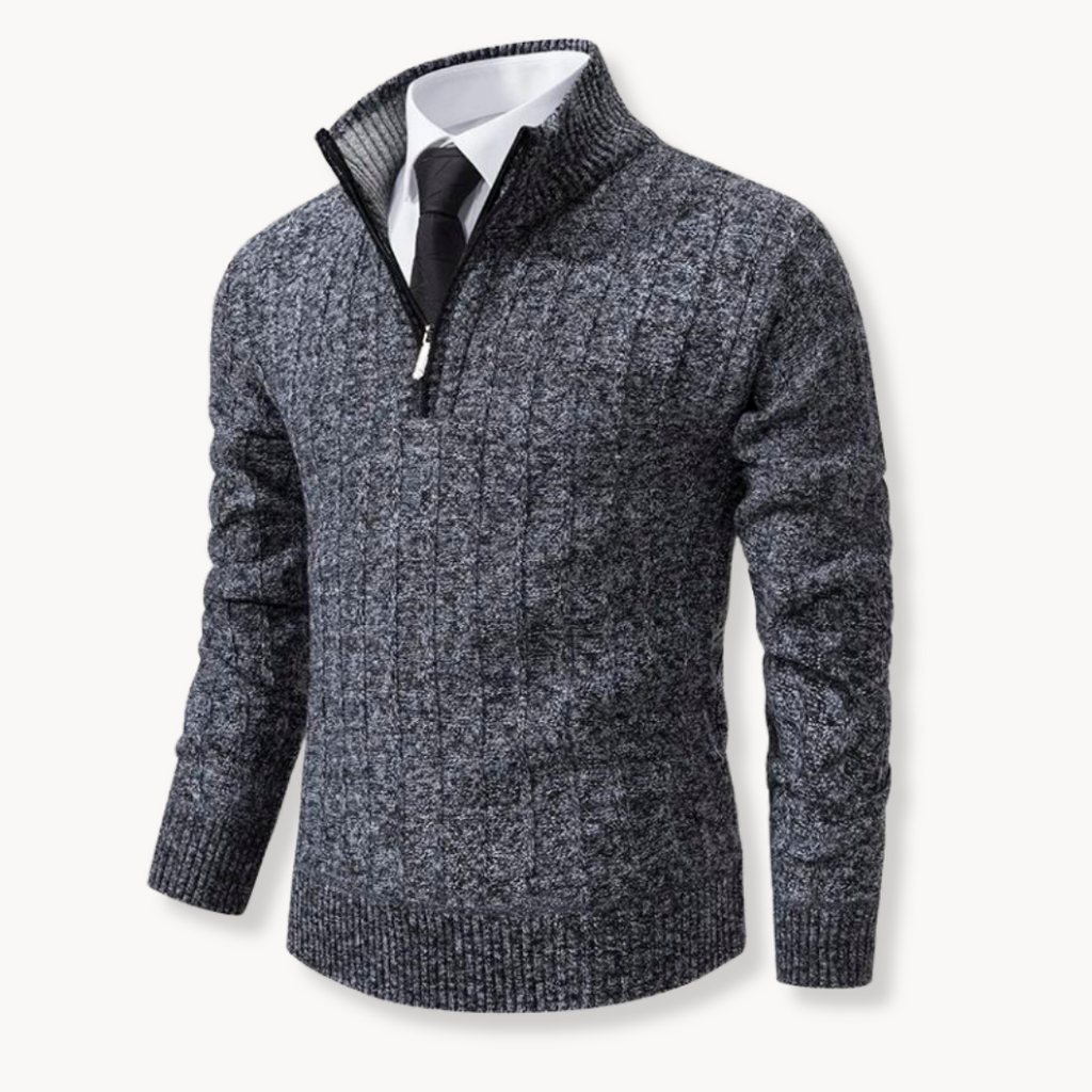 Suéter con cremallera Rib Knit Quarter Zip