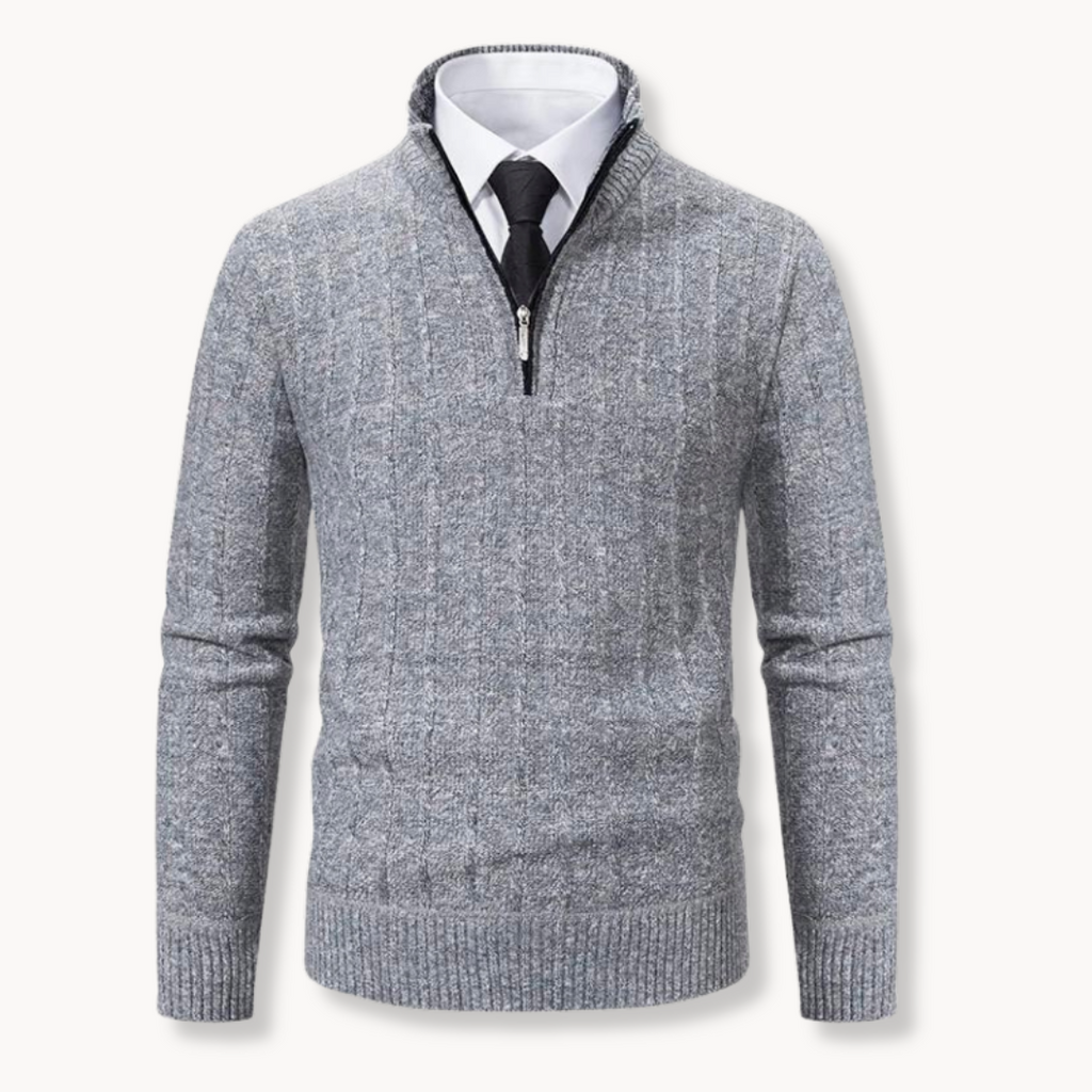 Suéter con cremallera Rib Knit Quarter Zip