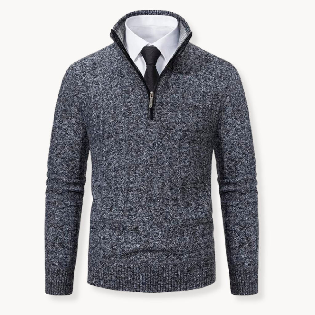Suéter con cremallera Rib Knit Quarter Zip