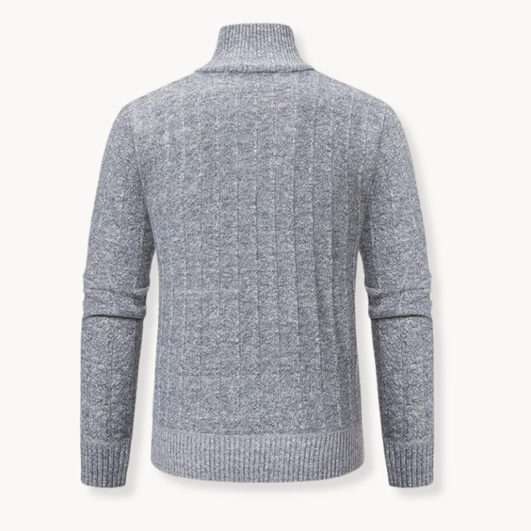 Suéter con cremallera Rib Knit Quarter Zip