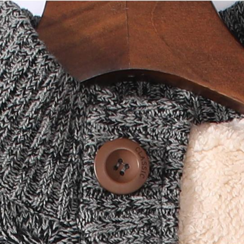 Milo Merino Wool Cardigan with Cable Knit