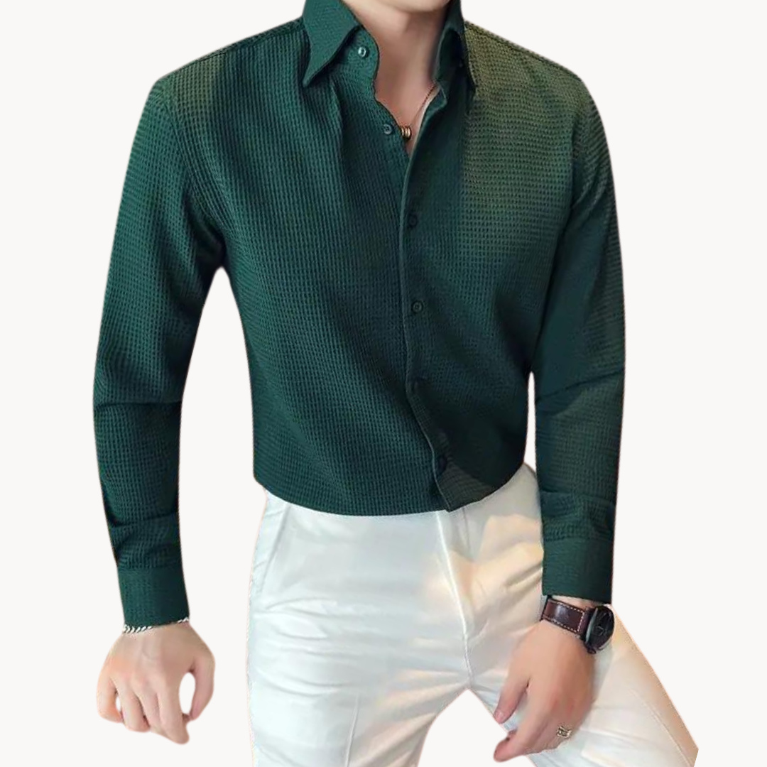 Camisa Cumbre de Manga Larga con Botones