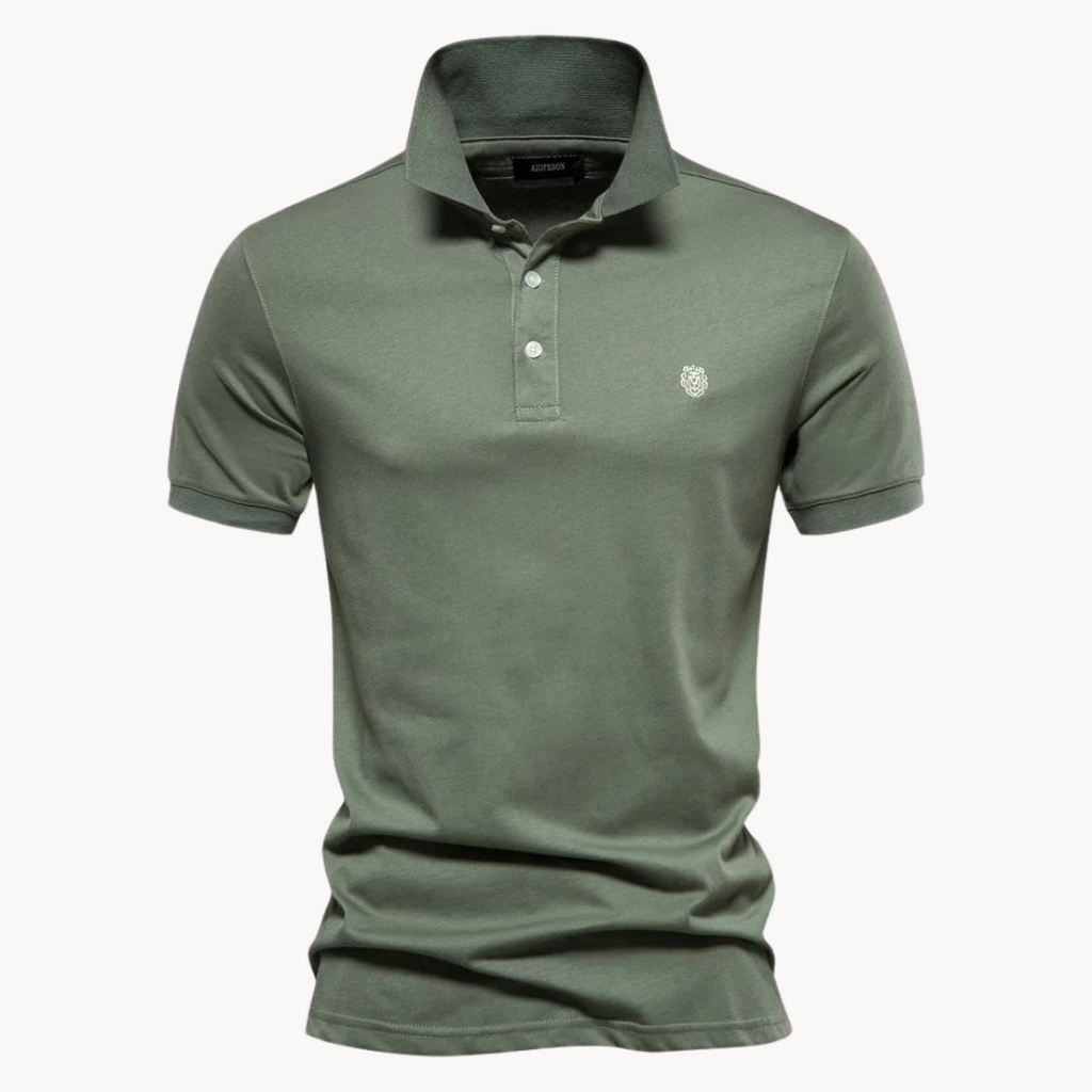 Cotton Troyer Polo Shirt 