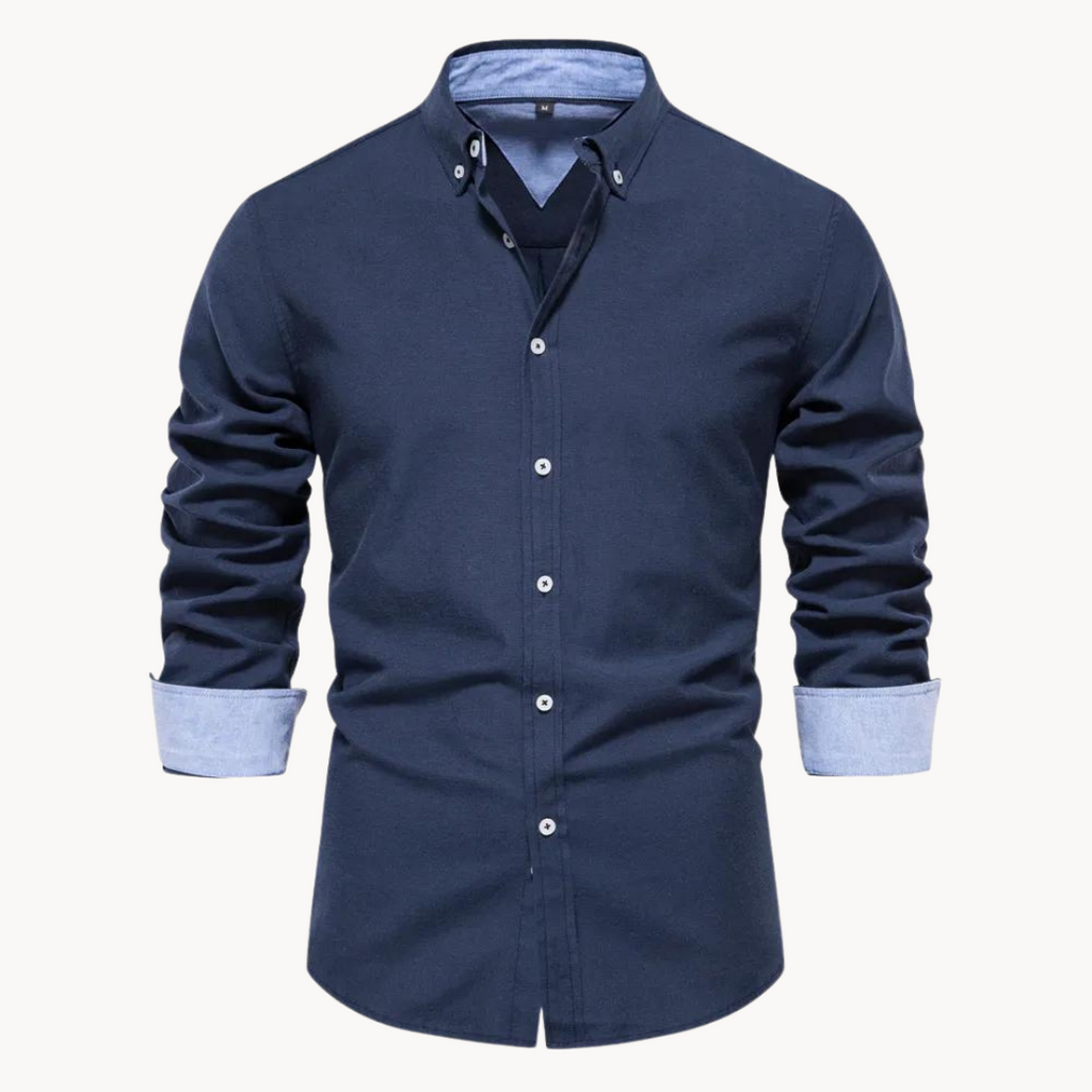 Camisa Oxford de Manga Larga