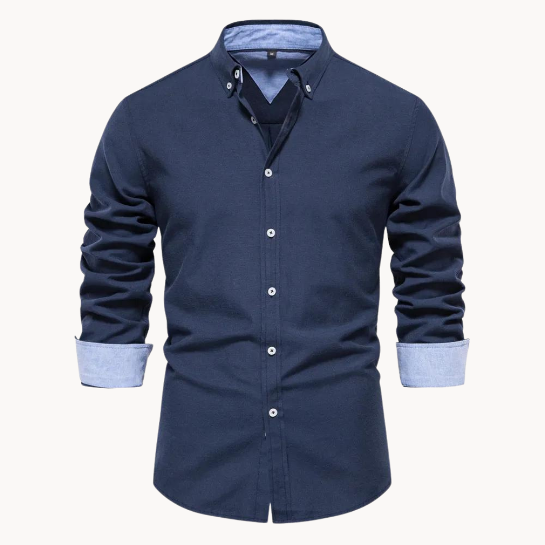 Camisa Oxford de Manga Larga