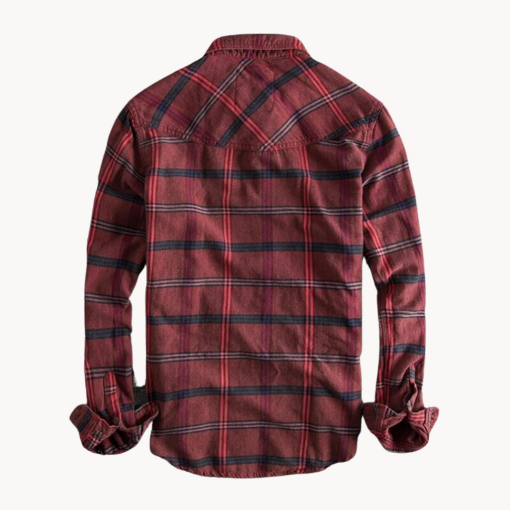 Autumn Ember Flannel Plaid Shirt 