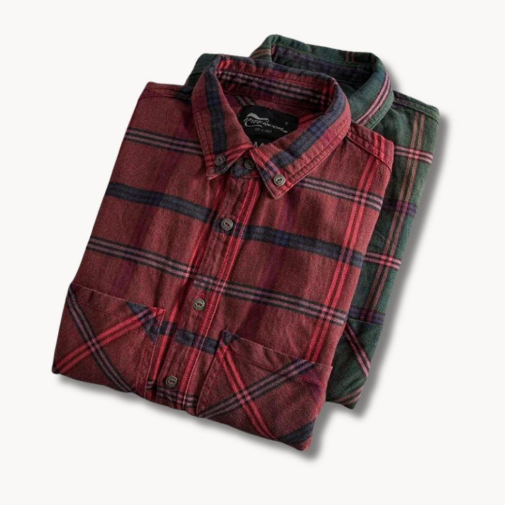 Autumn Ember Flannel Plaid Shirt 
