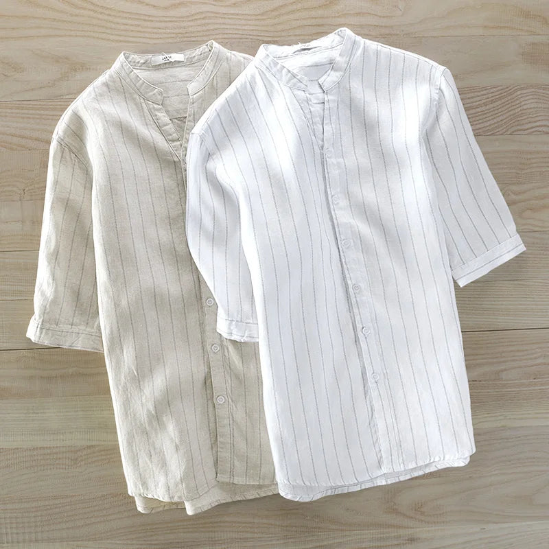 Chemise à manches courtes Niall Linen