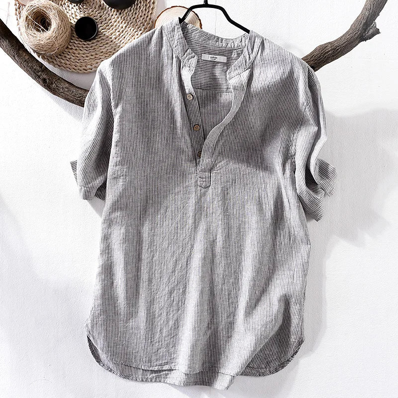 Camisa Sail a rayas de lino