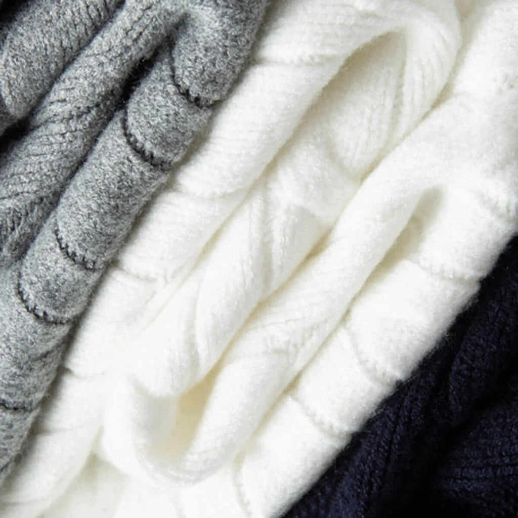 Cárdigan de Lana con Tejido Trenzado