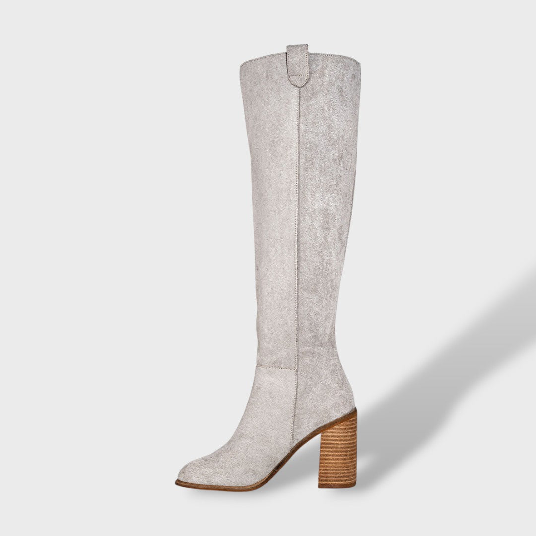 Botas Slouch Mujer Ante con Tacón