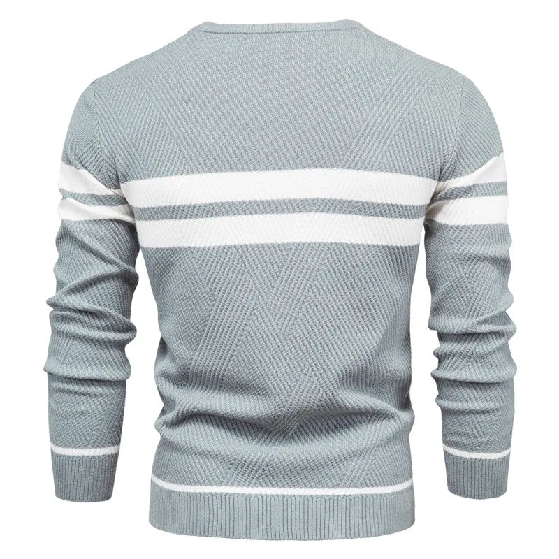 Suéter de algodón Field Stripe Crewneck