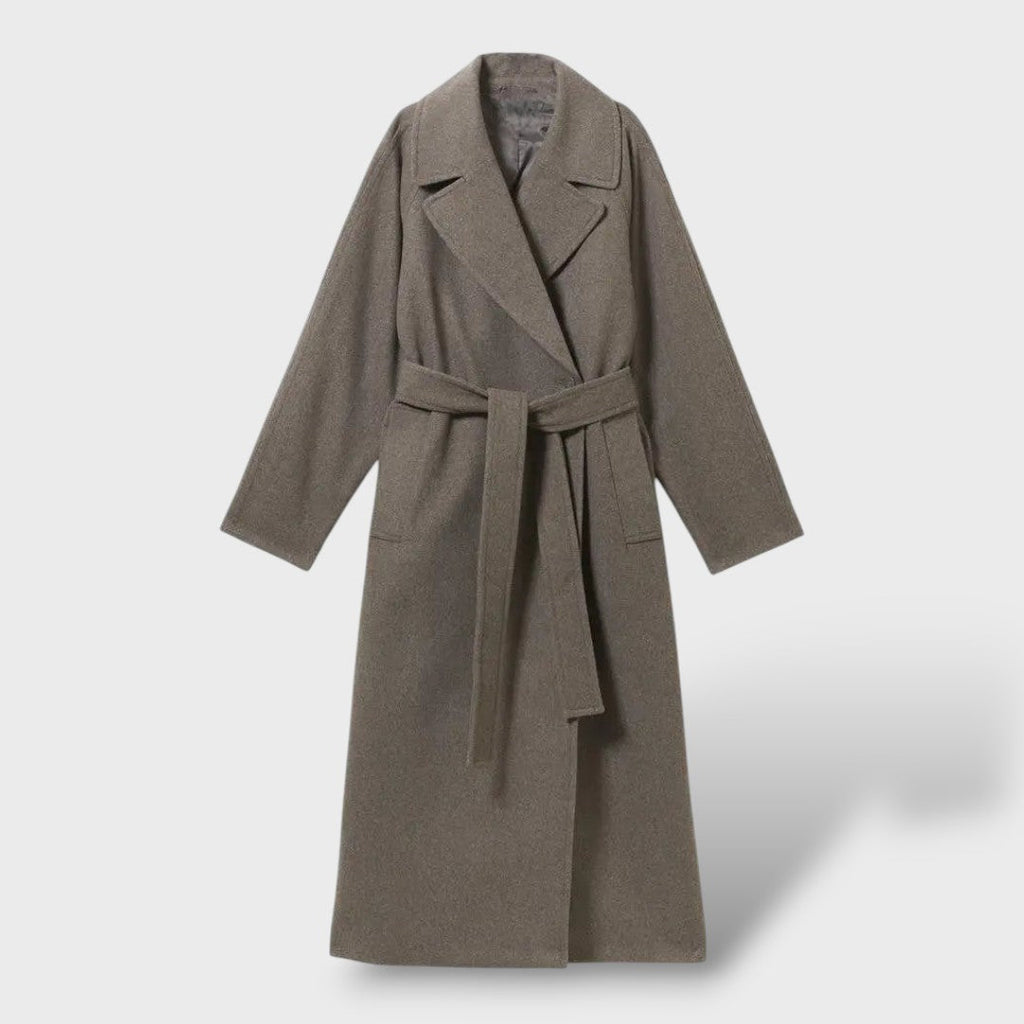 Abrigo largo de lana oversize elegante
