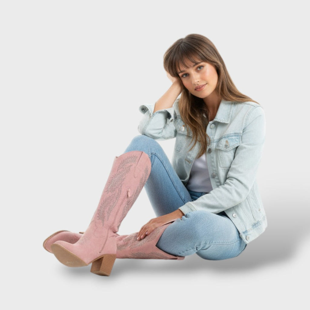 Botas Cowboy Mujer Tacón Grueso