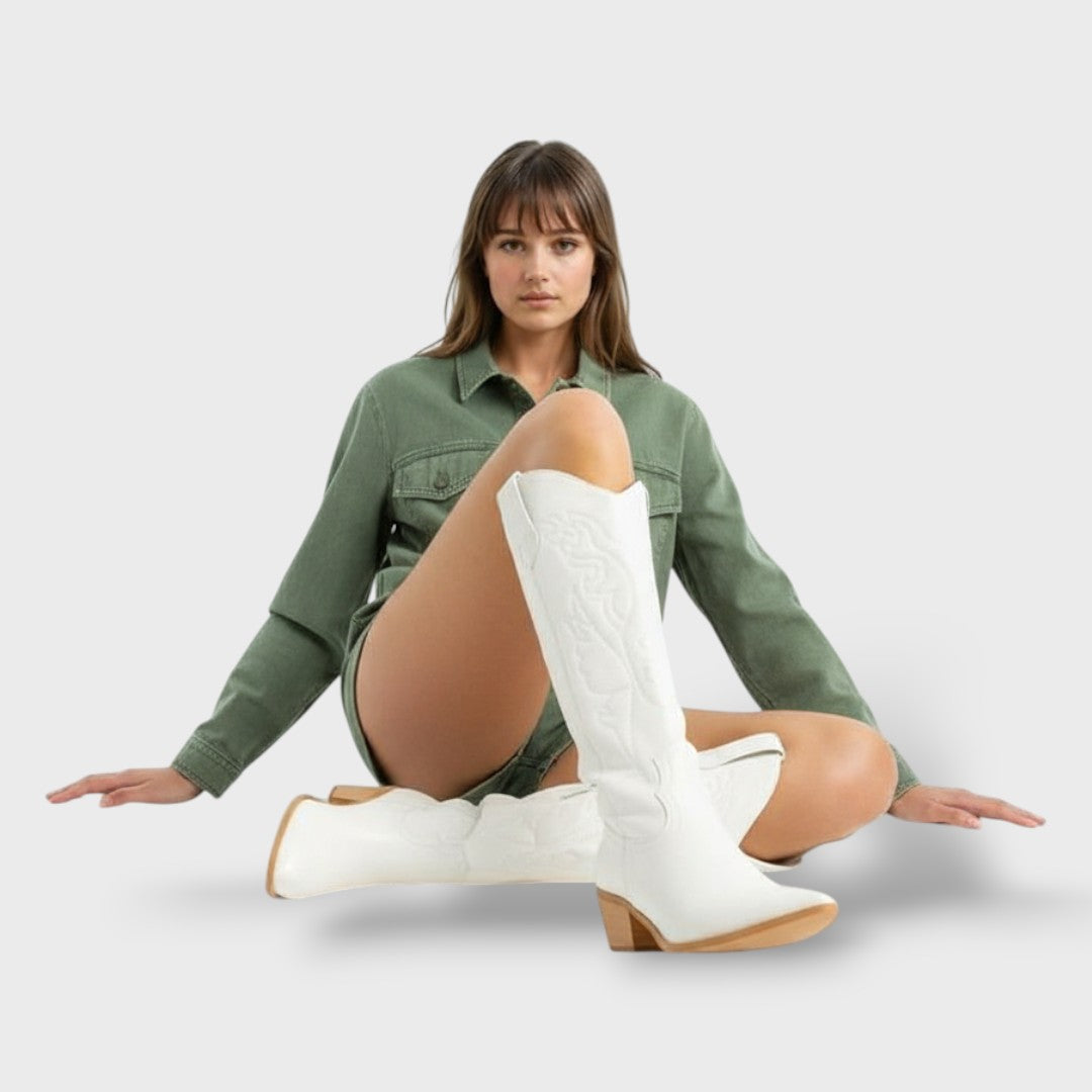 Botas Vaqueras Altas Mujer Vintage