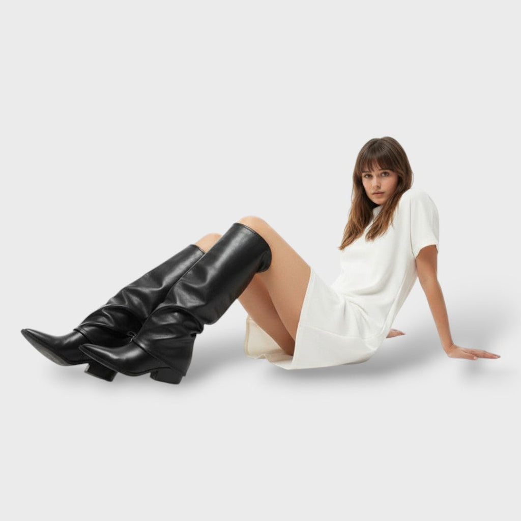 Botas altas de tacón mujer elegantes