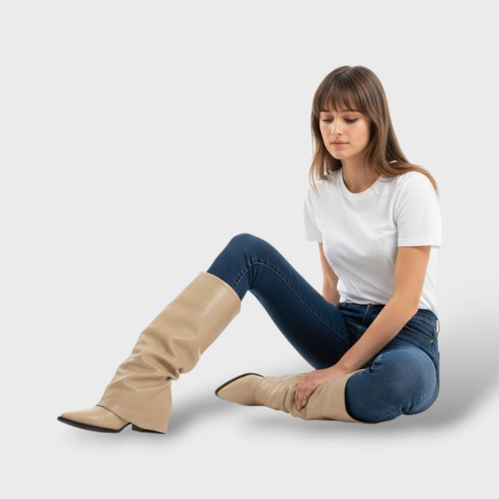 Botas altas de tacón mujer elegantes