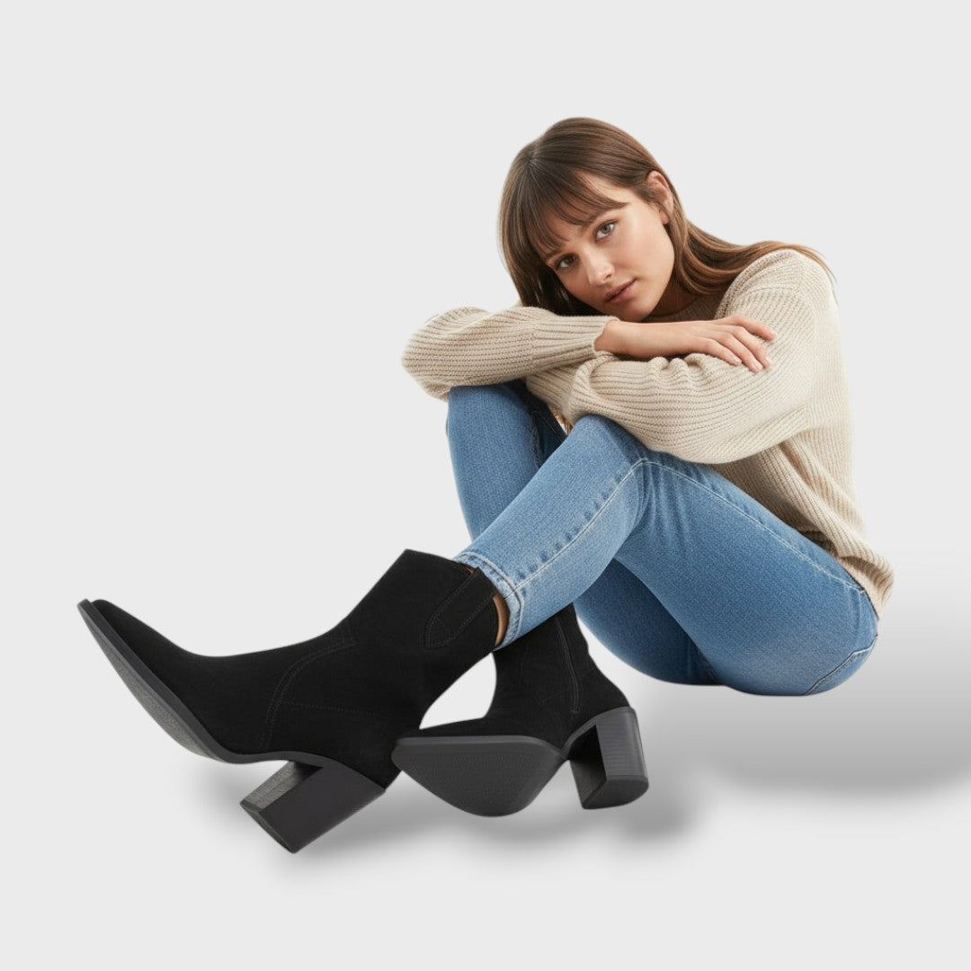 Botines de Ante Marrones Mujer