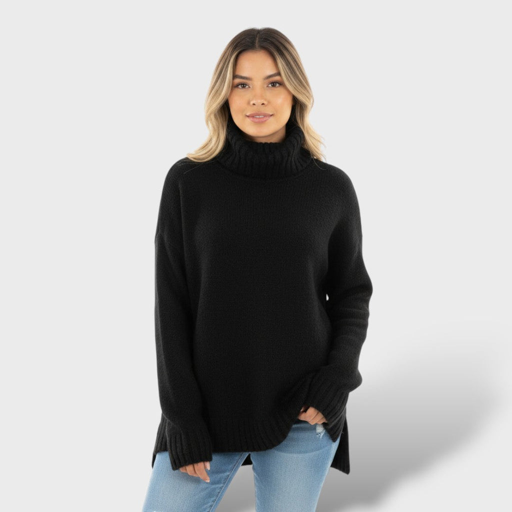 Suéter de Cuello Alto Elegante Mujer