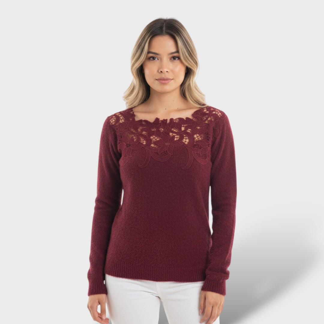 Suéter Ligero Floral Minimalista Mujer