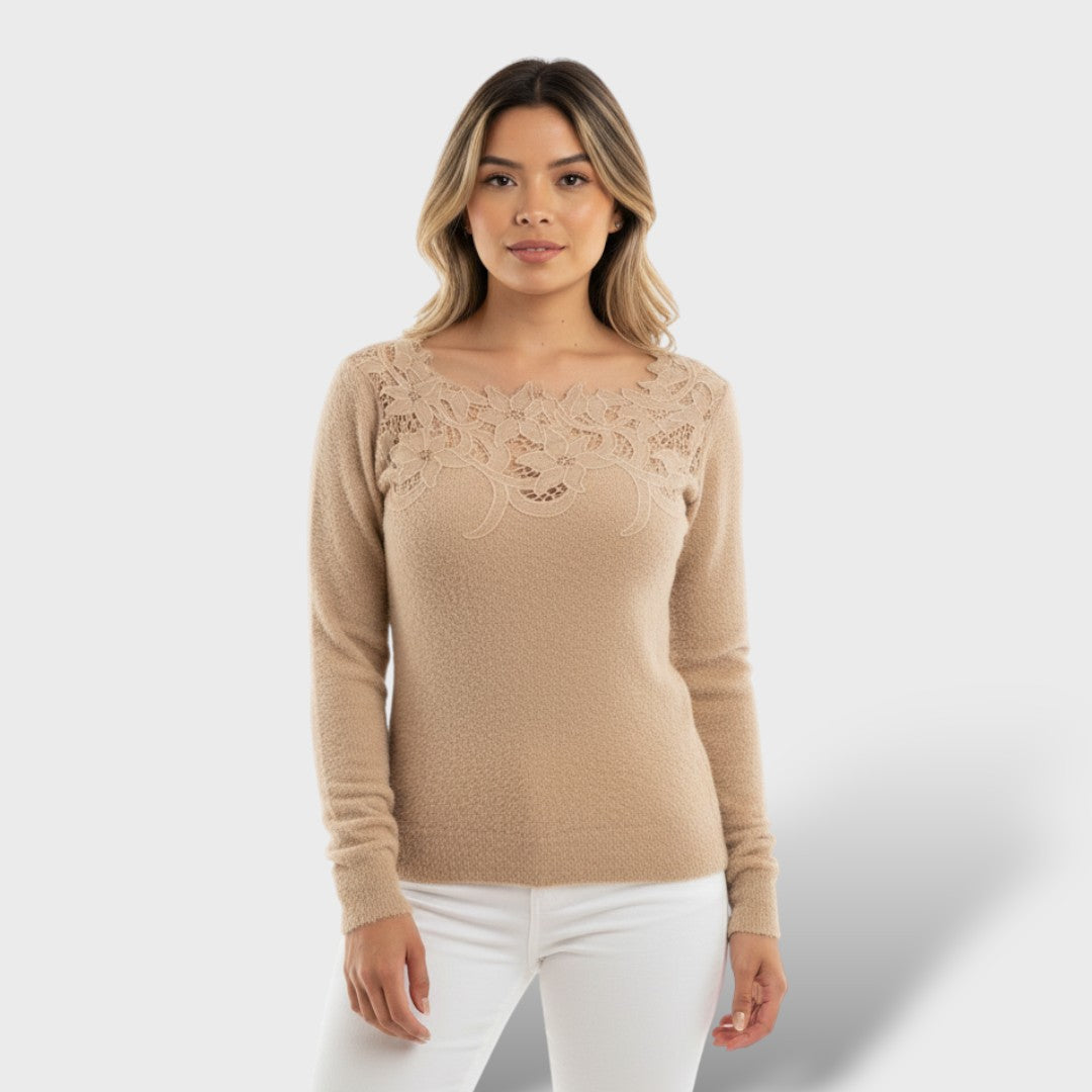 Suéter Ligero Floral Minimalista Mujer