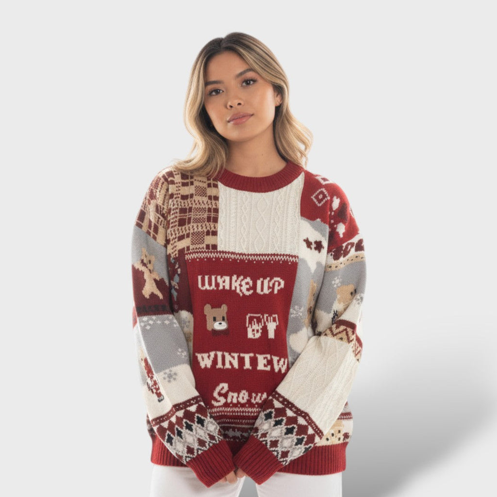 Suéter de Punto con Diseño Navideño