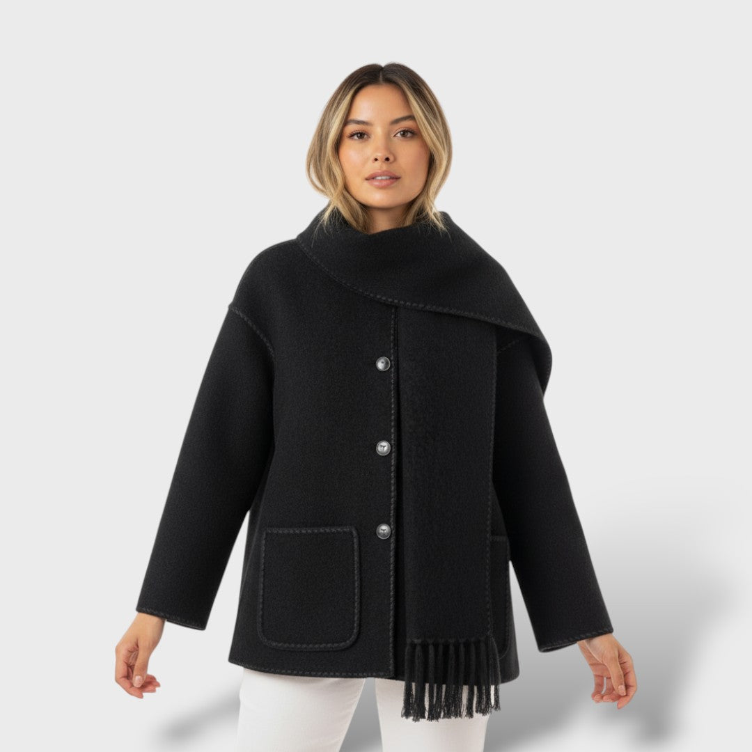 Abrigo Mujer Invierno Cuello Envolvente