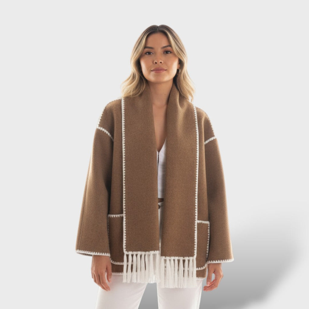 Abrigo Mujer Invierno Cuello Envolvente