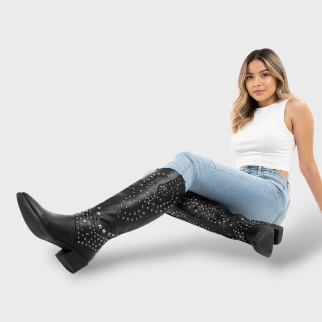 Botas Altas Mujer Estilo Western