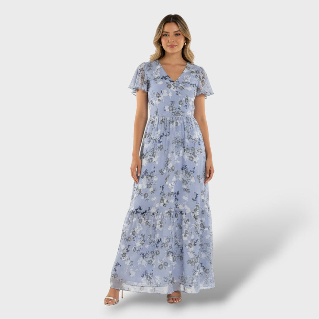 Vestido Largo Floral de Fiesta