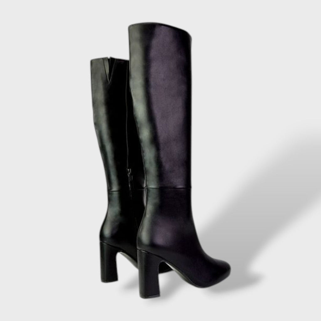 Botas Altas Mujer Tacón Ancho Elegantes