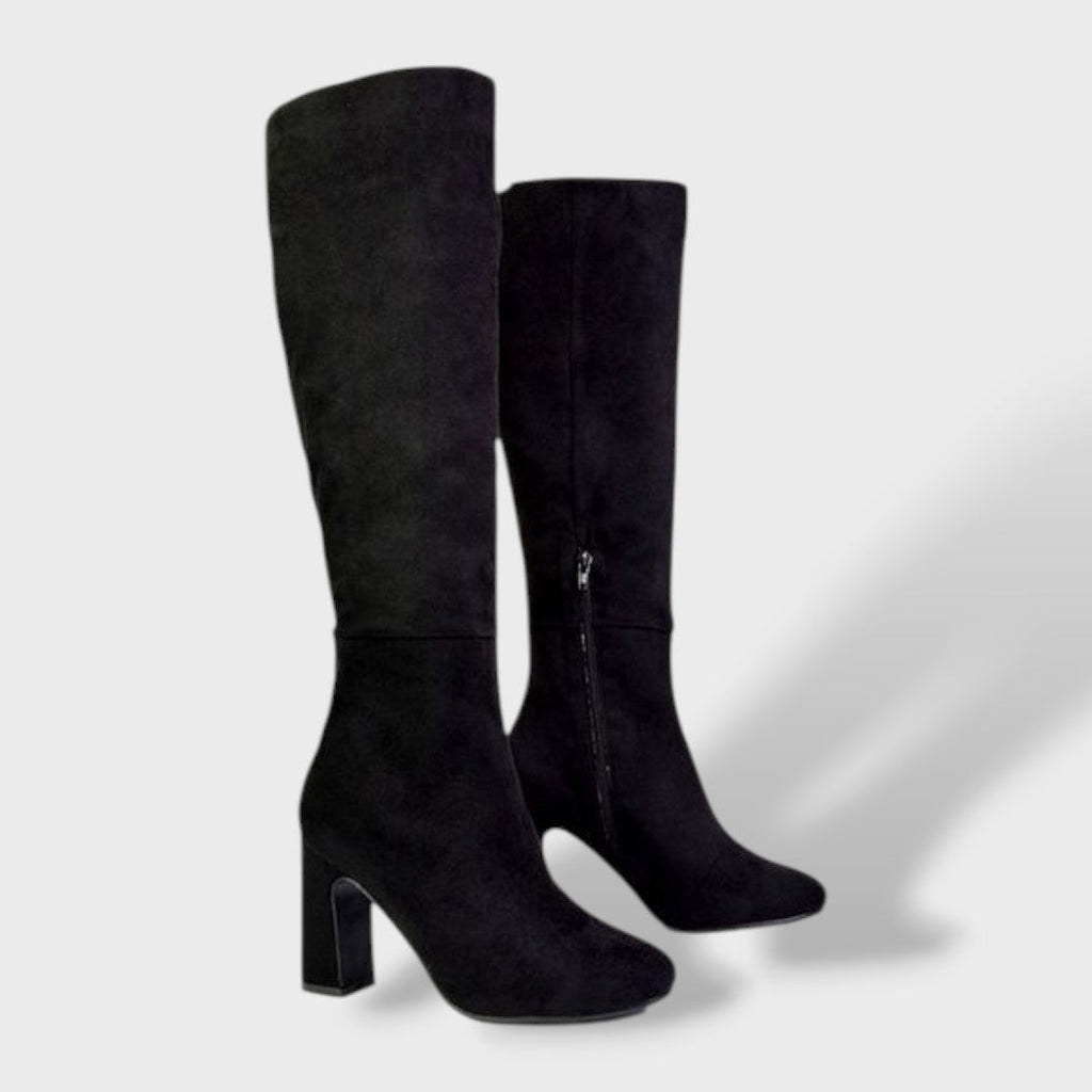 Botas Altas Mujer Tacón Ancho Elegantes