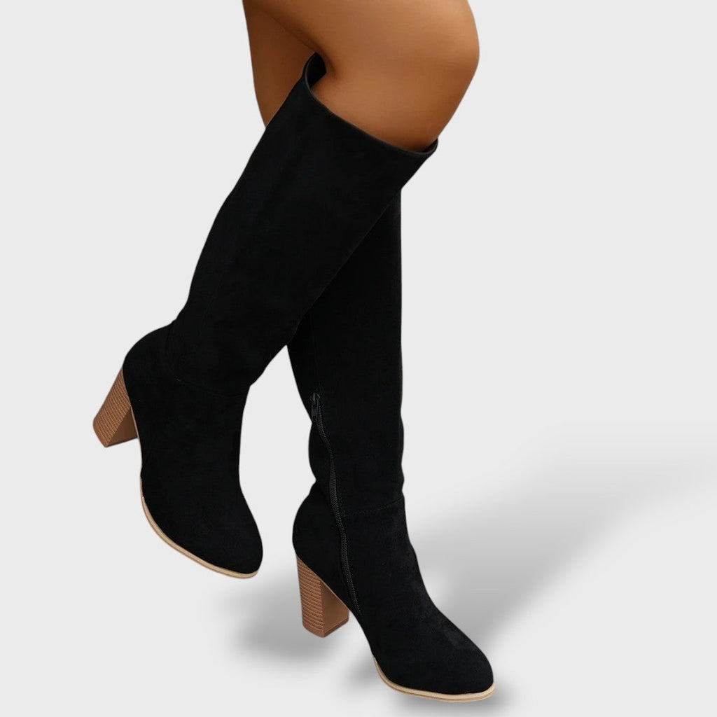 Botas Cowboy Mujer Ante Tacón Alto