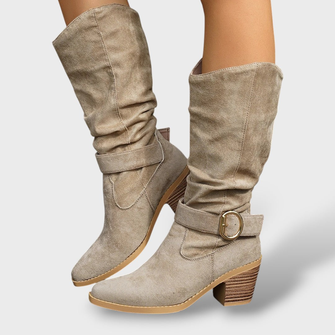 Botas Cowboy Mujer Ante